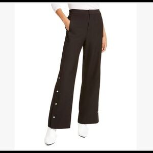 NWOT RACHEL rachel roy black snap-accent rani flare pants US 2